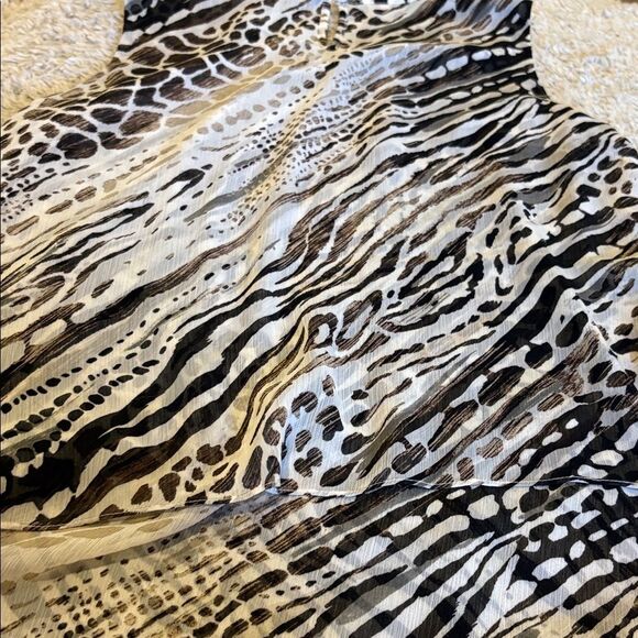 Sioni Animal Print Tank Top - Black, Brown, Cream - Picture 4 of 6